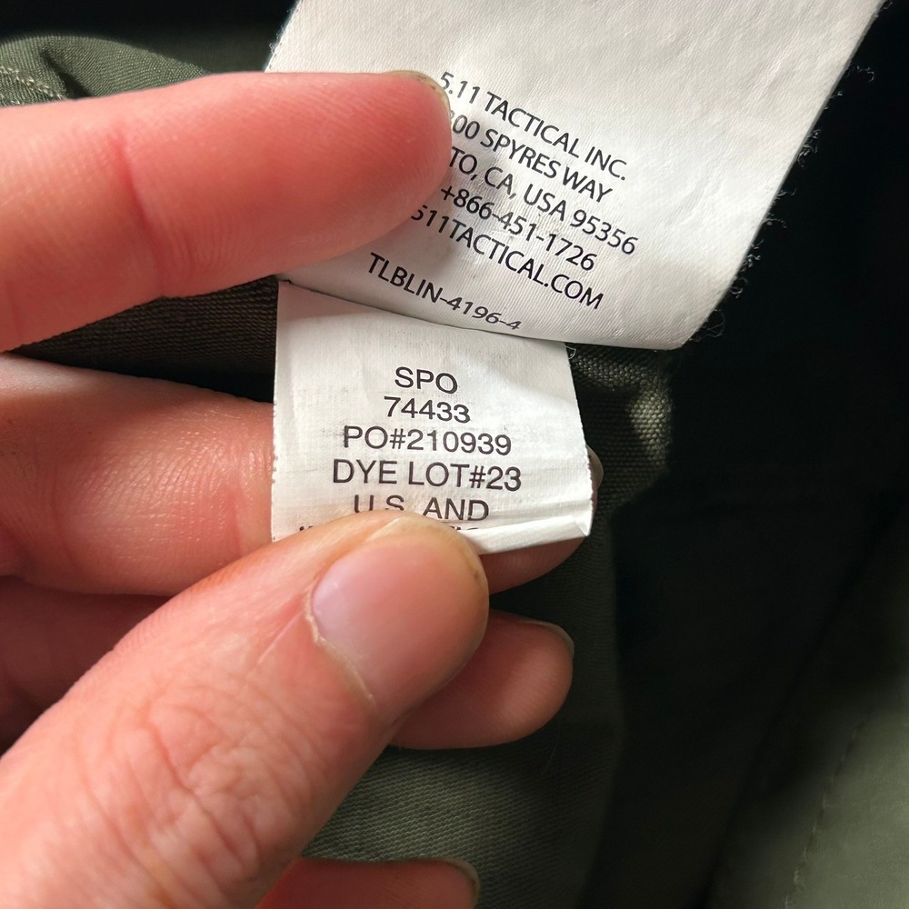 5.11 Tactical Stryke TDU Cargo Pants 32x36 Green Ripstop Articulated Knee 74433 - Picture 10 of 12